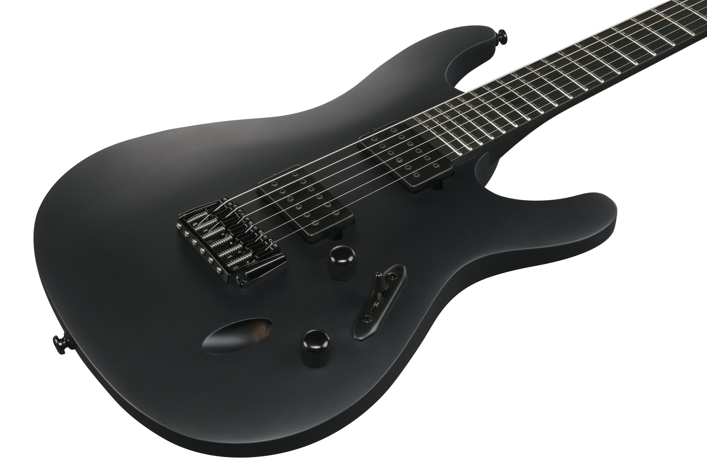 S721RB-BKF Iron Label Black Flat E-Gitarre